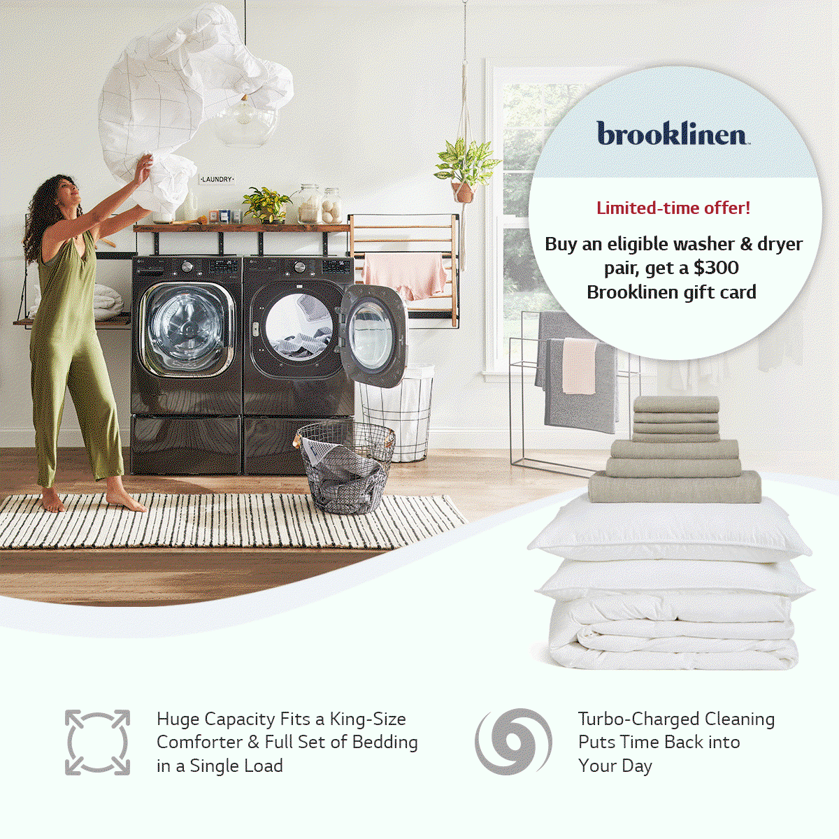 LG Signature: LG & Brooklinen Fine sheets, fine washing, and a $300 gift  card | Milled