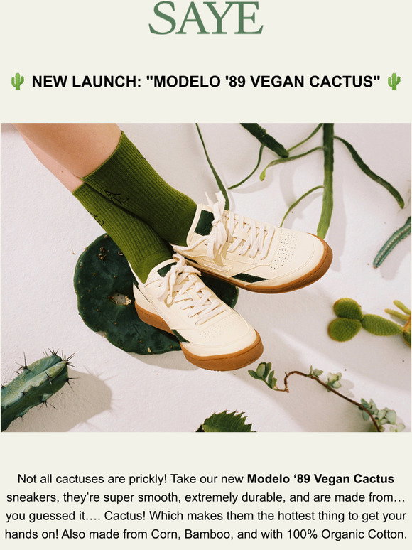 SAYE: NEW LAUNCH: "MODELO '89 VEGAN CACTUS" | Milled