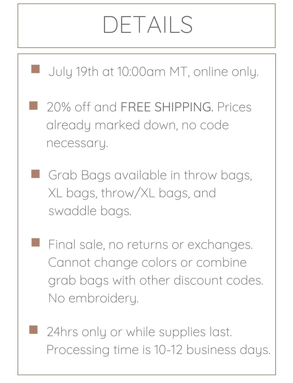 Saranoni Luxury Blankets GRAB BAG SALE Mark your calendars! Milled