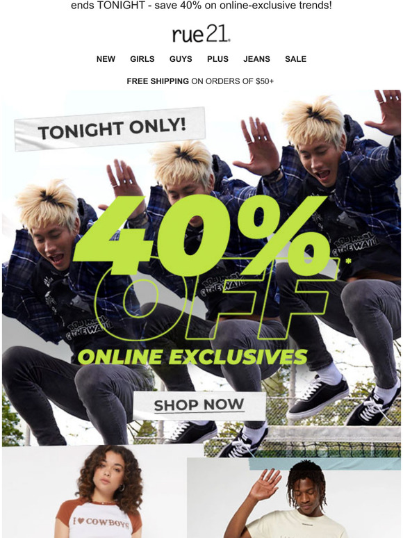 rue21: ATTN: ONLINE-ONLY FLASH SALE | Milled