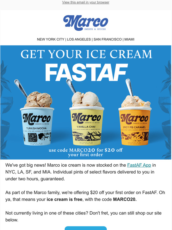 FREE ICE CREAM - NYC | LA | SF | MIA