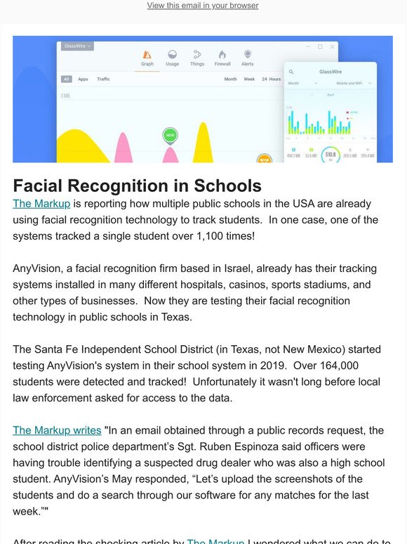 GlassWire - Is facial recognition tracking coming to your schools? 