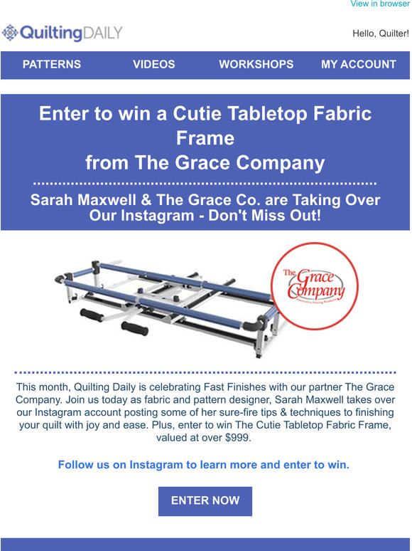 Quiltingcompany The Grace Company Is Taking Over Our Instagram Milled