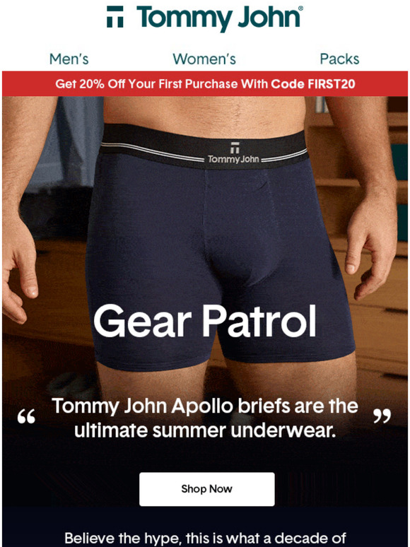 tommy john's apollo underwear