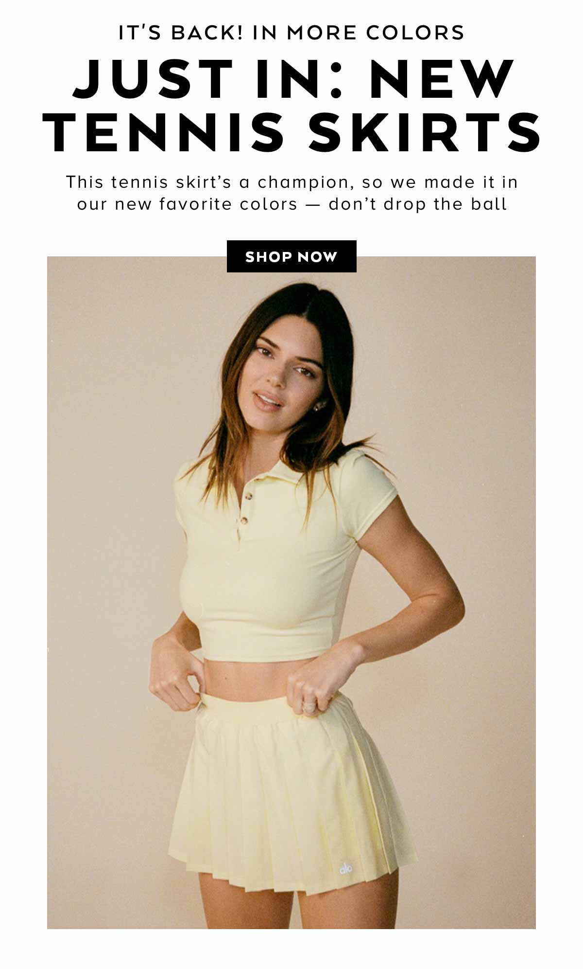 JUST IN: NEW TENNIS SKIRTS. SHOP NEW ARRIVALS