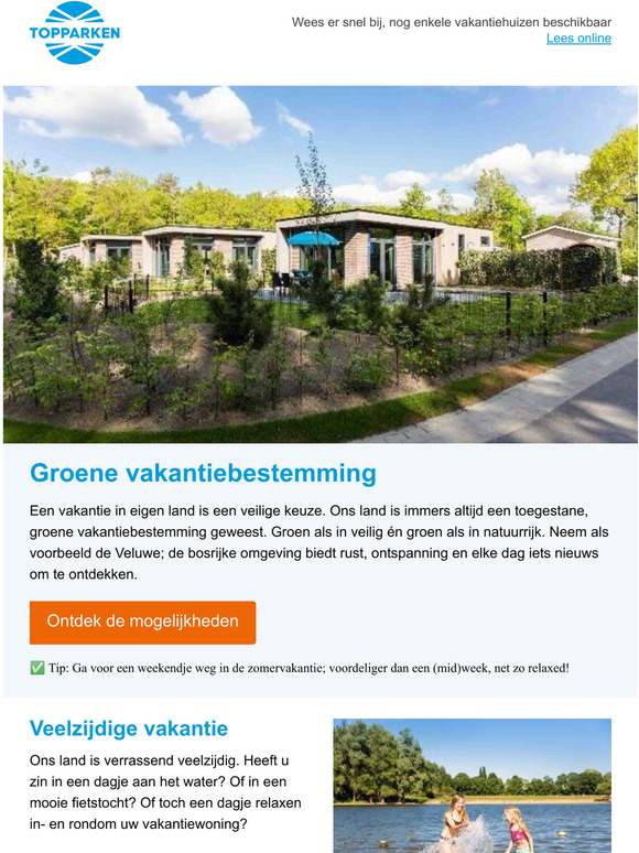 Ga voor zekerheid, ga voor een vakantie in eigen land