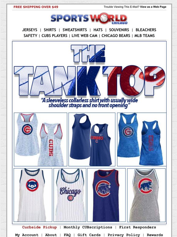  SALE: Chicago Cubs Tank Tops