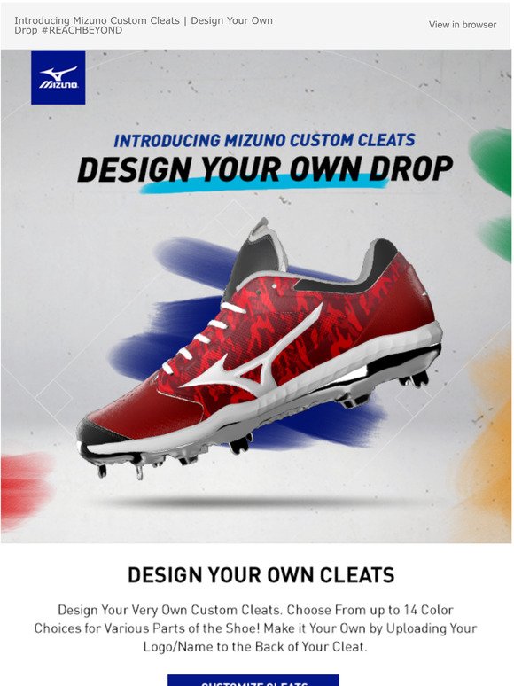 Mizuno : Customize Your Own Cleats NOW 