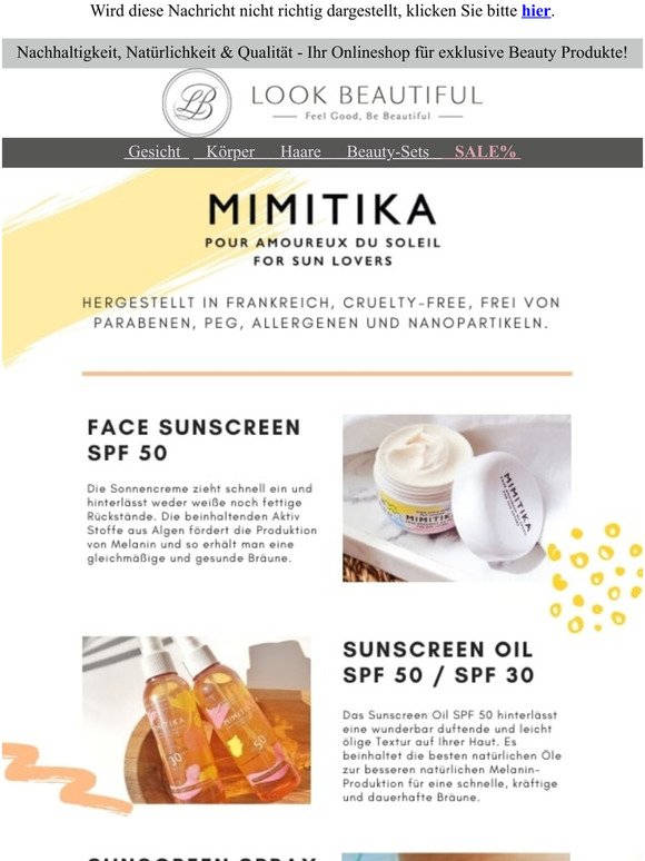 Mimitika Sonnenpflege - 100% Made in France