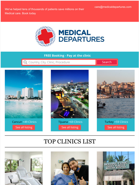 We've helped tens of thousands of patients save millions on their Medical care. Book today