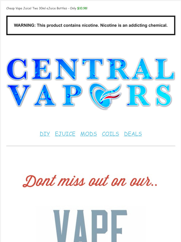 Vape & Save - Get our Vape Discount Deal at CentralVapors