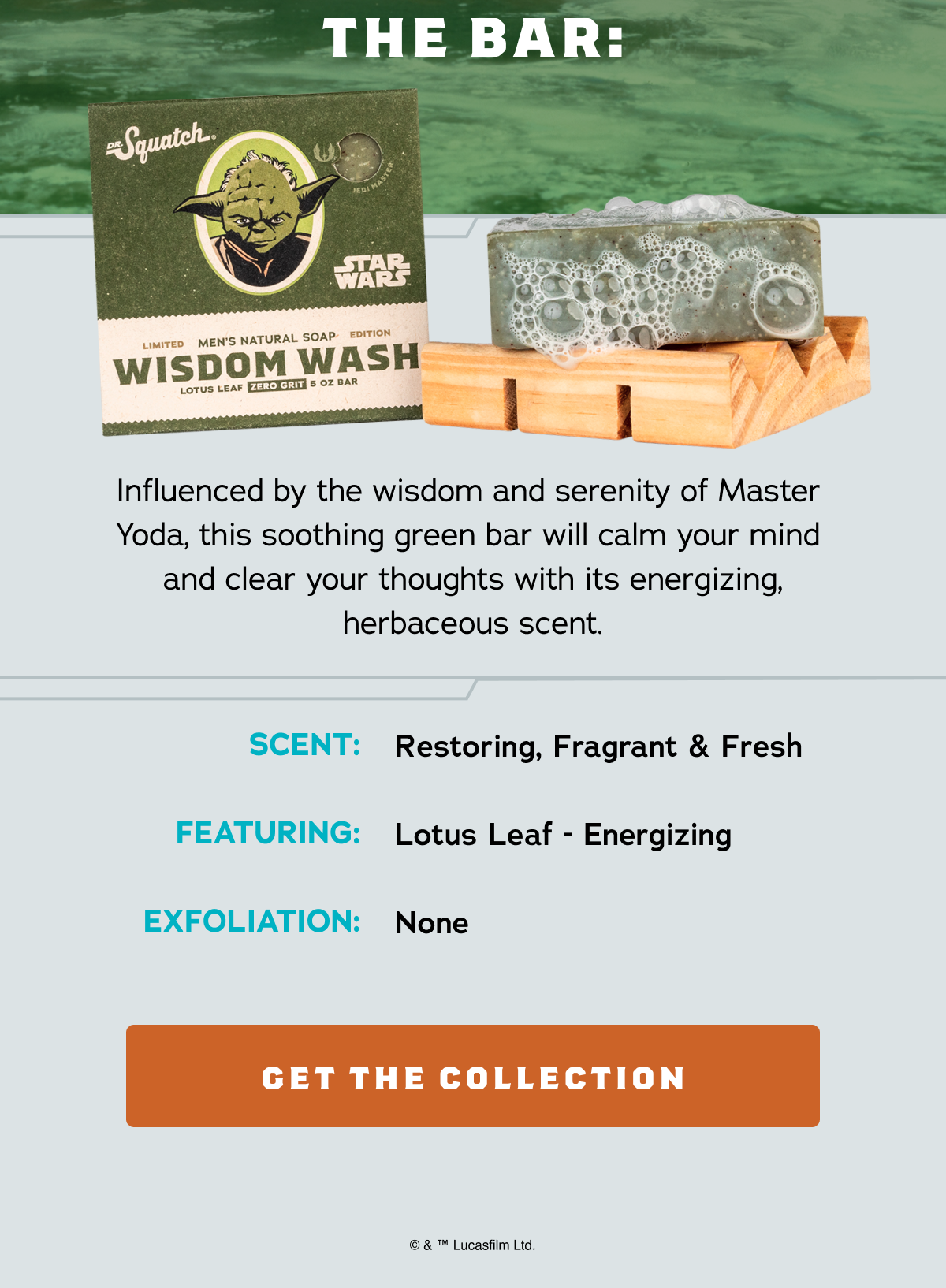 Dr. Squatch: Bar Soap, Wisdom Wash (Star Wars) Exclusive 