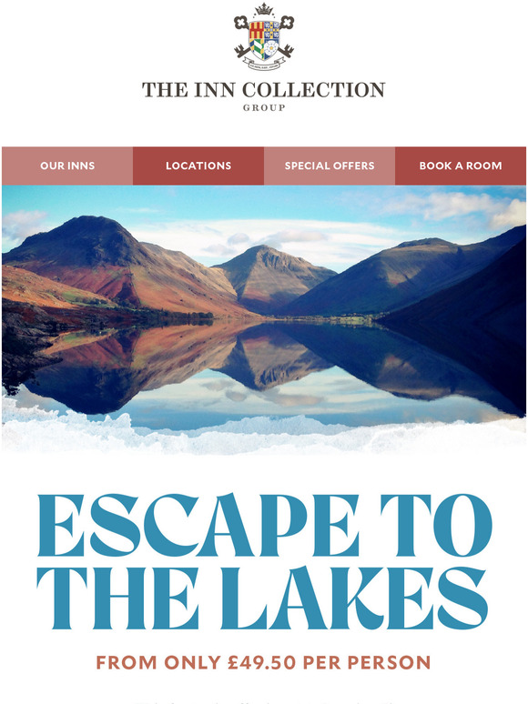  Escape to the Lakes from JUST 49.50pp