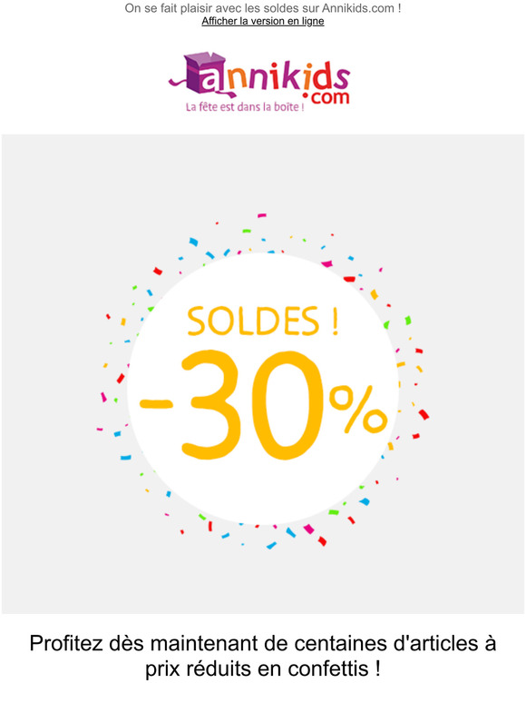  SOLDES |  Jusqu' -70% pour son anniversaire !