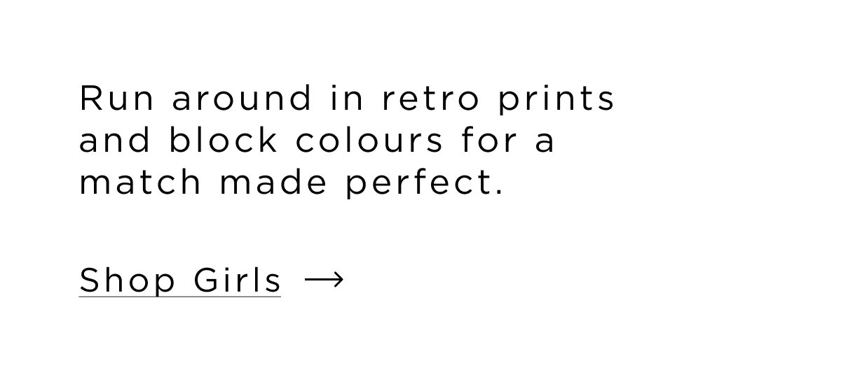 Run around in retro prints and block colours