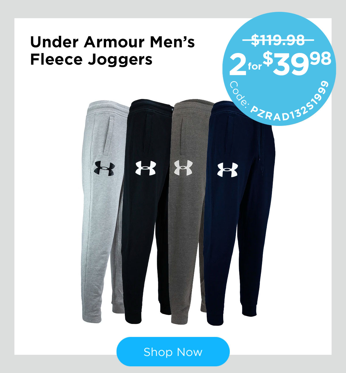 under armour joggers zipper pockets