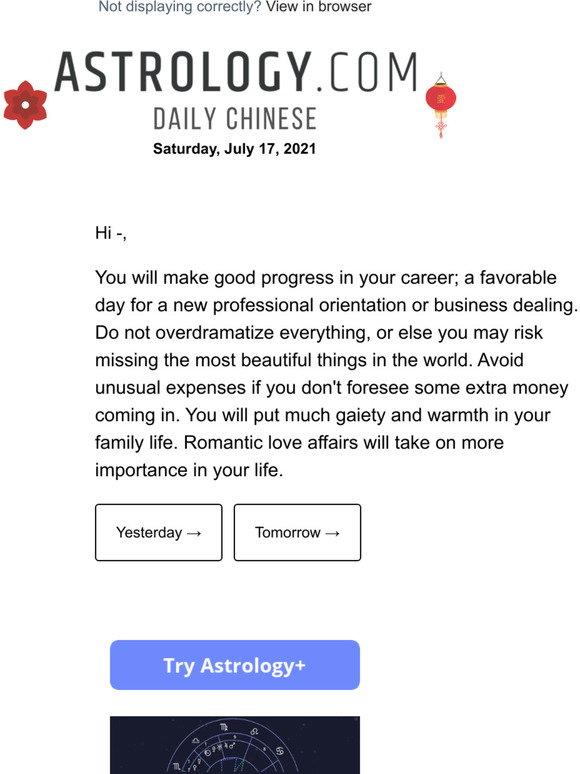 Astrology Com International Your Daily Chinese Horoscope Sat Jul 17 Milled
