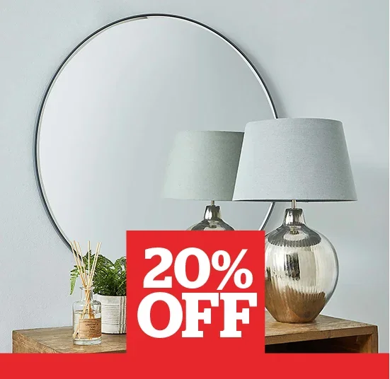 Apartment Round Wall Mirror 80cm Grey
