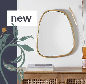 Pebble Mirror Gold
