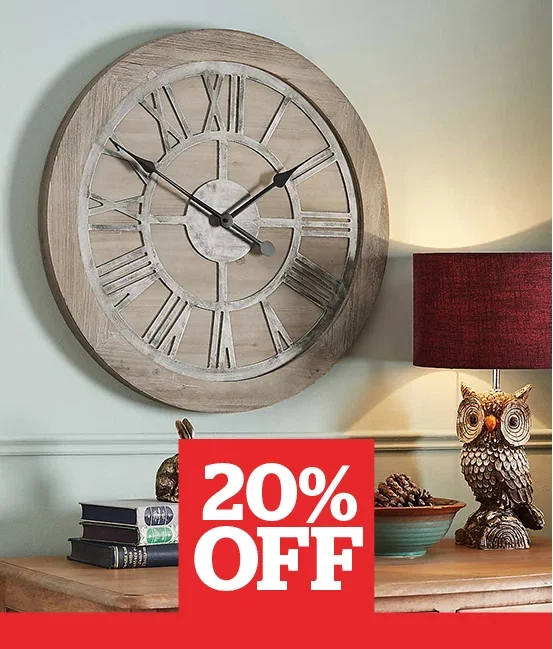 Wooden 60cm Wall Clock