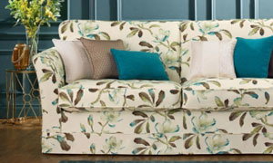 Sofa cover in Magnolia Gardens - Teal