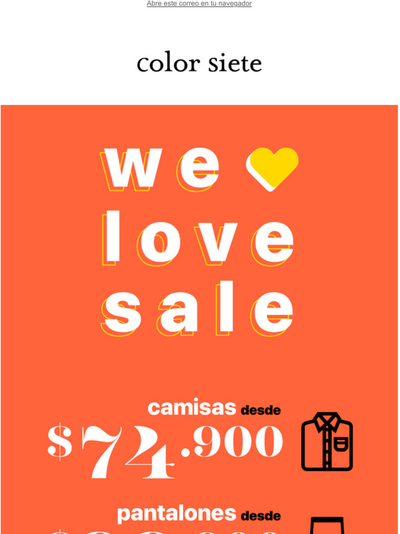 Pantalones desde $99.900 - Camisas desde $74.900