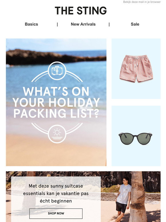 The Sting NL: Shop nu jouw summer suitcase essentials | Milled