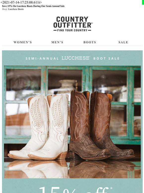 The Lucchese Boot Sale Is Here 