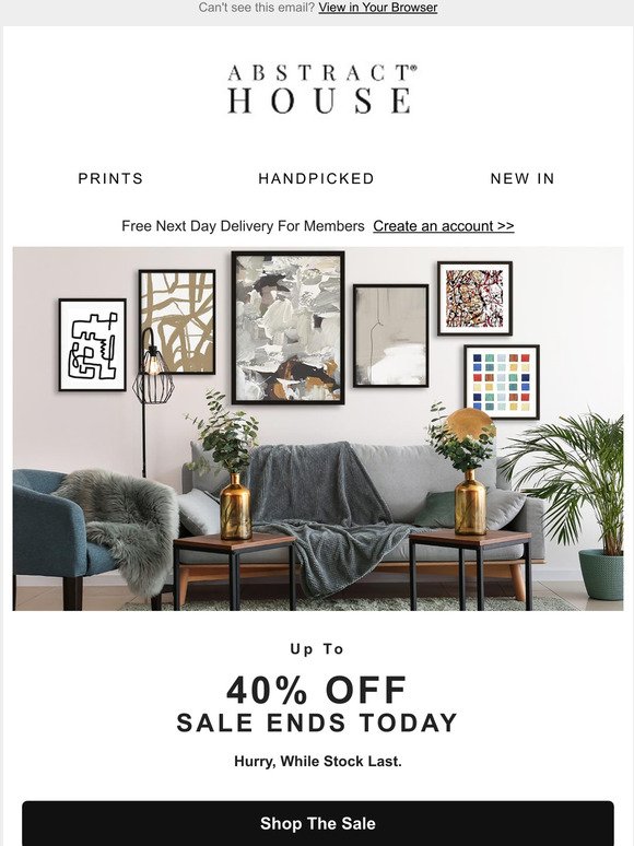 40% OFF SALE. Ends Today