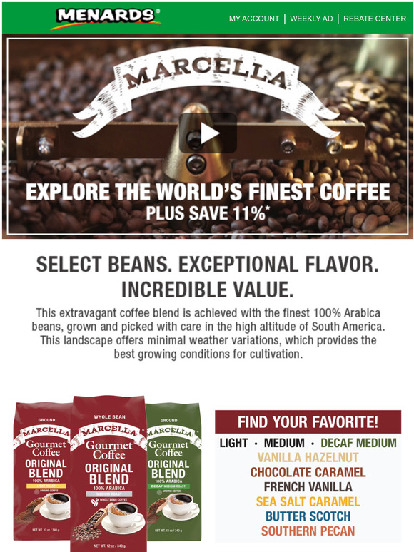 Menards Explore The World's Finest Coffee Marcella! Milled