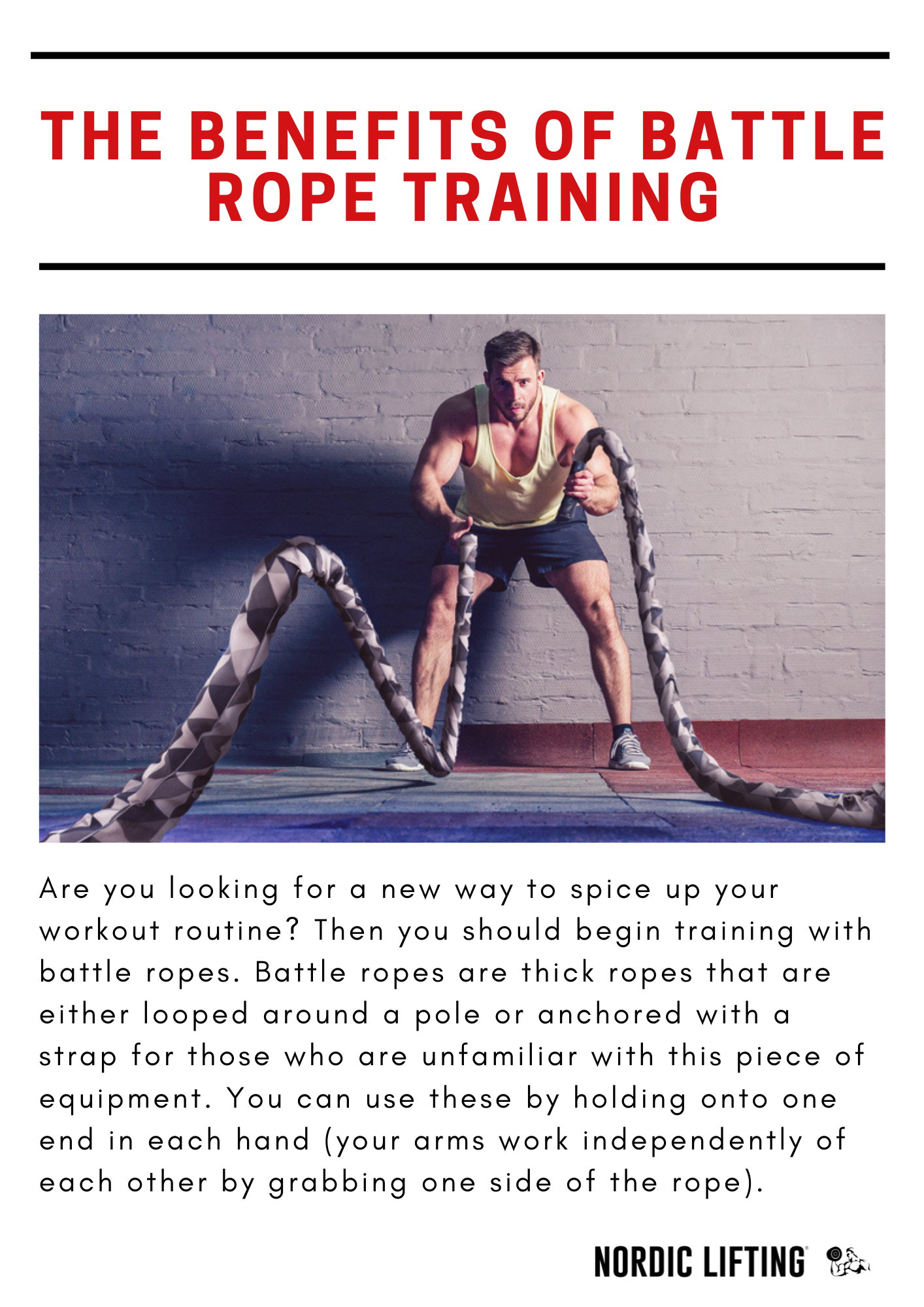 Nordic Lifting: Top Benefits Of Incorporating Battle Rope Into