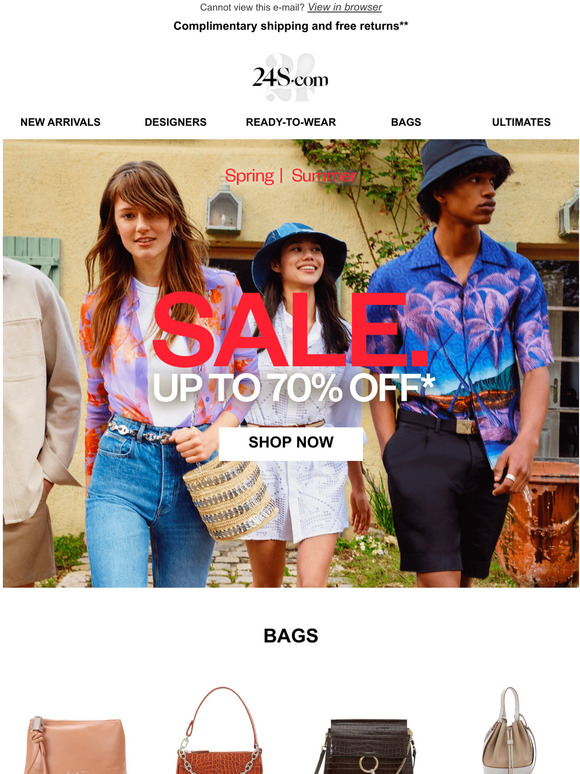 SALE | Up to 70% off dresses, bags, shoes and more