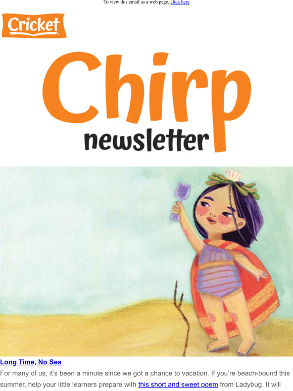 Chirp: Sandcastle Queen, Santa's Summer Vacation, Learn a Secret Code, & More!