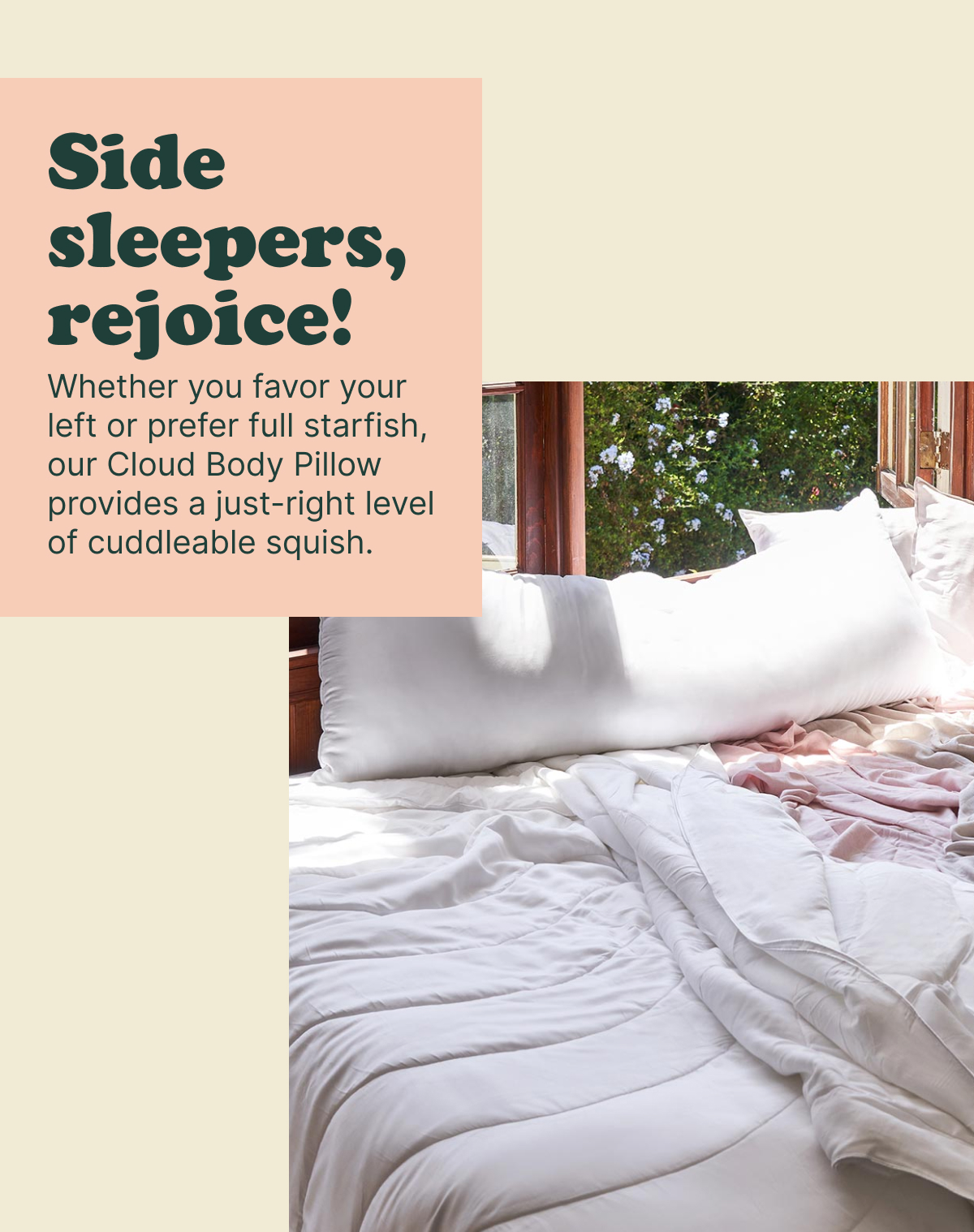 triple cloud body pillow