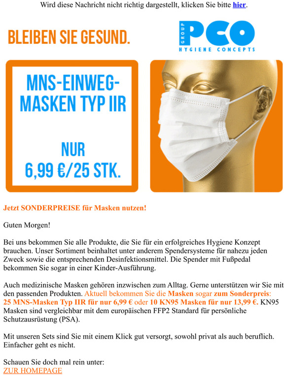 Sichere Hygiene-Ausstattung zum Sonderpreis