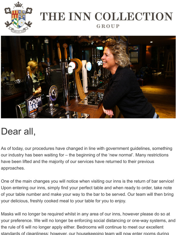 A message from The Inn Collection Group