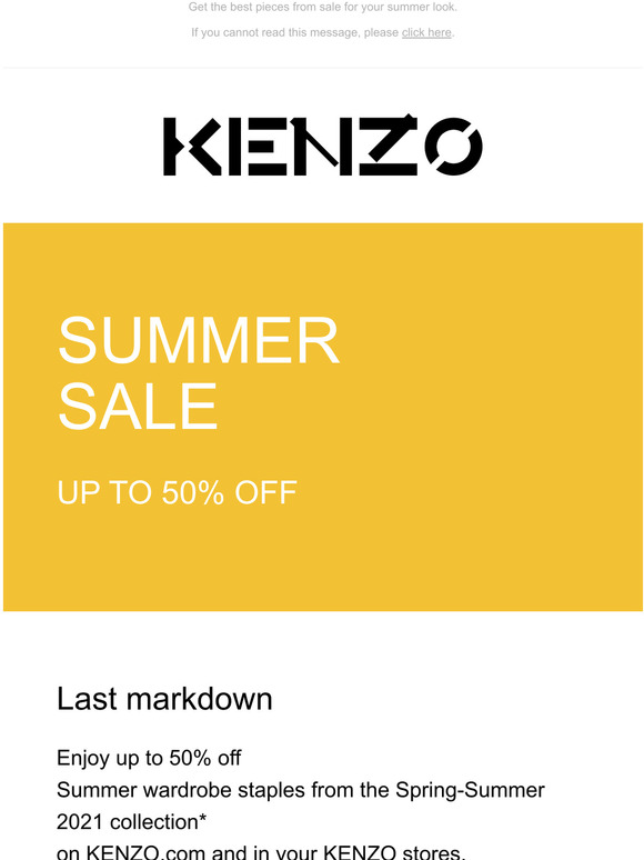 Kenzo 50 off 2019 best sale