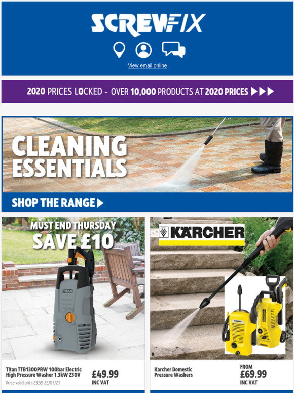Titan 1.3kW Electric Pressure Washer 