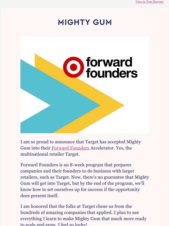  We got accepted into the Target Accelerator!