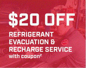 $20 OFF REFRIGERANT EVACUATION & RECHARGE SERVICE with coupon(2)