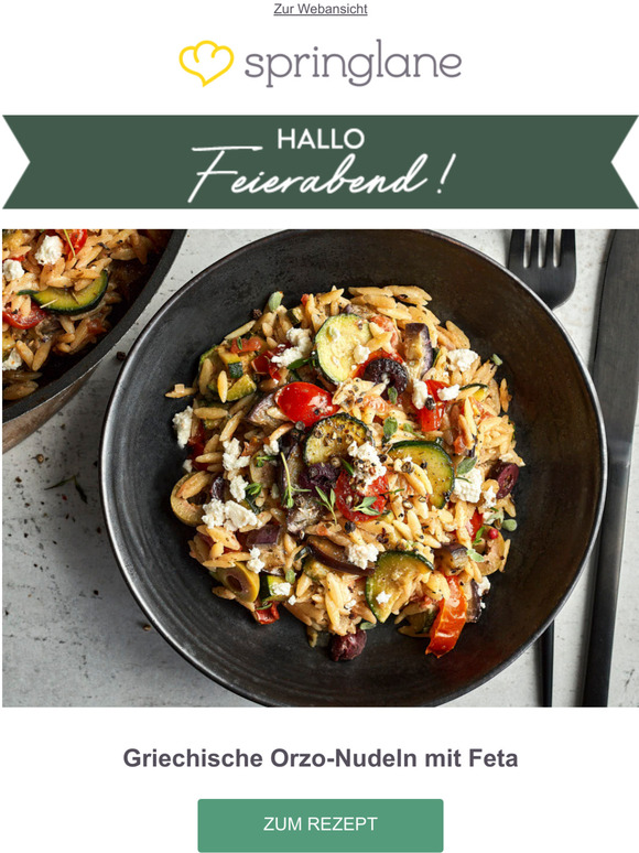 Feierabend-Rezept: Griechische Orzo-Nudeln mit Feta