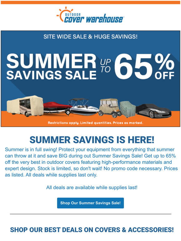 Take Advantage of 65% Off Deals with our Summer Savings!