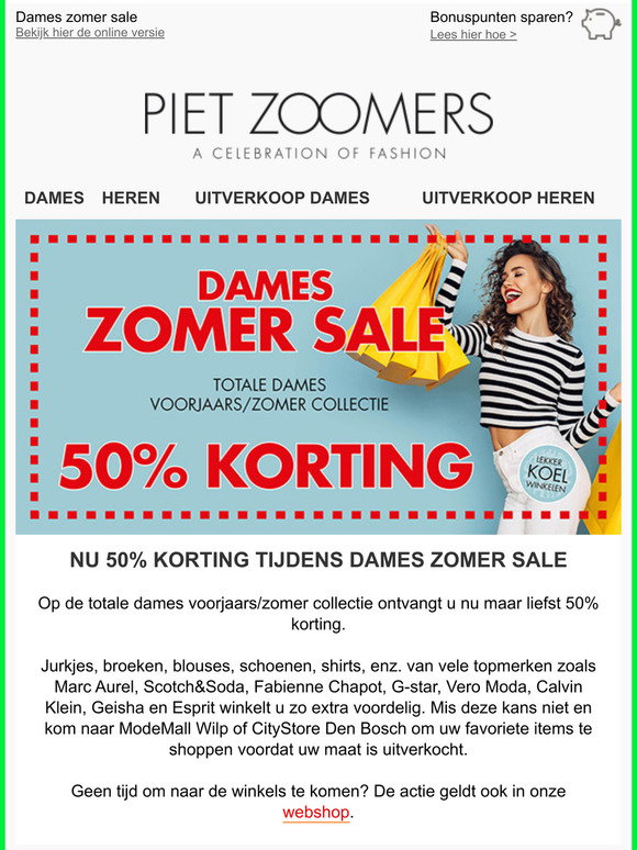 volgorde Worden sjaal Zoomers.nl: Dames zomer sale: 50% korting op de totale  voorjaars/zomercollectie | Milled