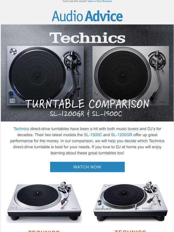 Audio Advice Technics Turntable Comparison SL1500C vs. SL1200GR