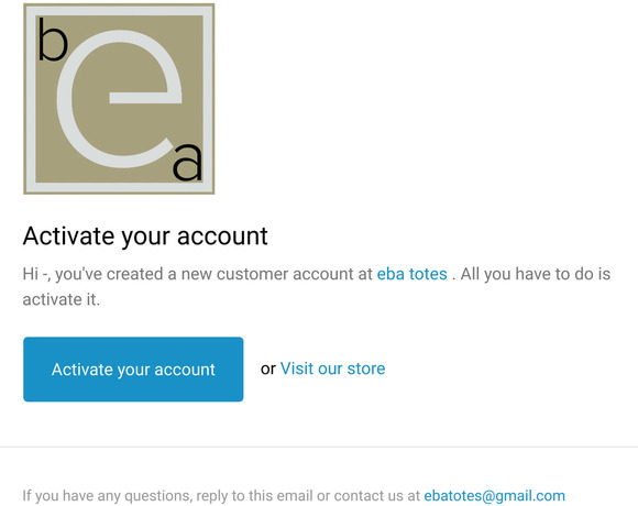 Customer account activation