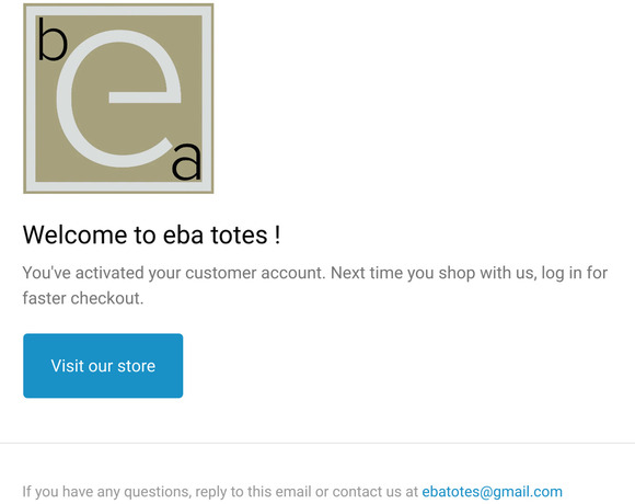 Customer account confirmation