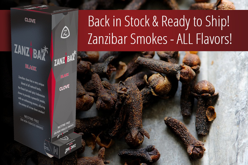 BnB Tobacco Zanzibar Clove Smokes are Available to Ship Today! Milled