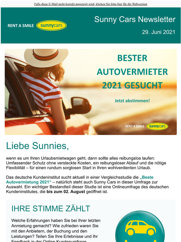 BESTE AUTOVERMIETUNG 2021 GESUCHT 