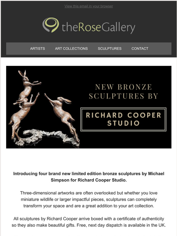 NEW summer sculptures by Richard Cooper