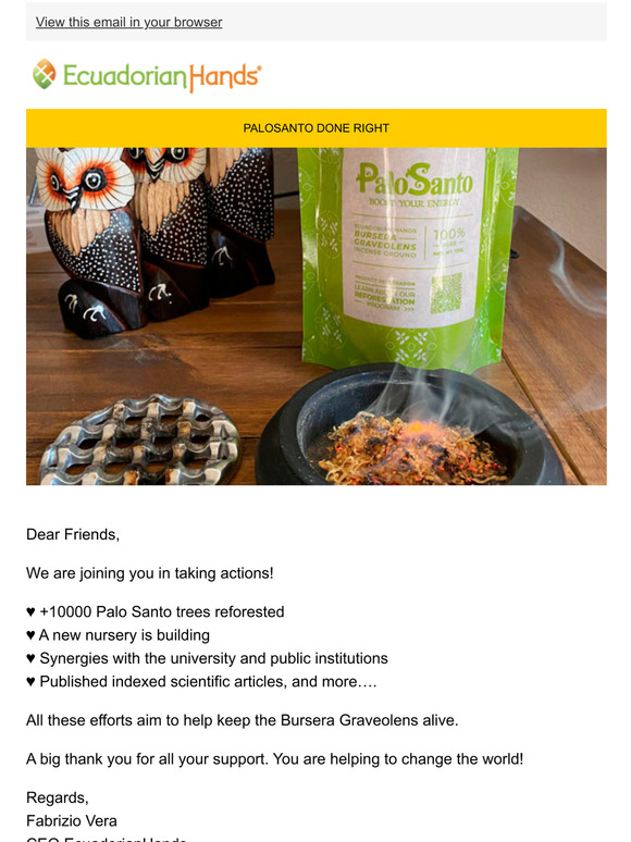  Purify your home  | Ground Palo Santo